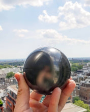 Load image into Gallery viewer, Shungite Polished Sphere Ball - 9cm - 970g 5G EMF Protection

