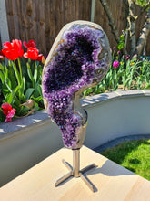 Load image into Gallery viewer, Amethyst on stand - Statement Crystal - Deep Purple - High quality - EROS
