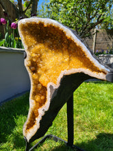 Load image into Gallery viewer, CITRINE BUTTERFLY ANGEL WINGS ON STAND - RAIO DE SOL
