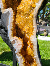 Load image into Gallery viewer, CITRINE BUTTERFLY ANGEL WINGS ON STAND - RAIO DE SOL
