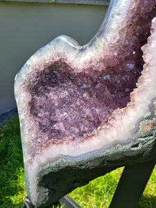 Amethyst Butterfly Angel wings with standing Crystal - APATURA IRIS