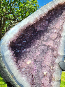 Amethyst Butterfly Angel wings with standing Crystal - APATURA IRIS