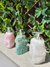 Load image into Gallery viewer, CRYSTAL SOAP DISPENSERS ROSE QUARTZ / AVENTURINE / QUARTZ / SODALITE / CALCITE
