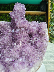 Amethyst with large Stalactite from Uruguay free standing - TITAN Active