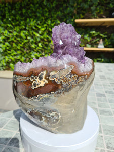Amethyst with large Stalactite from Uruguay free standing - TITAN Active