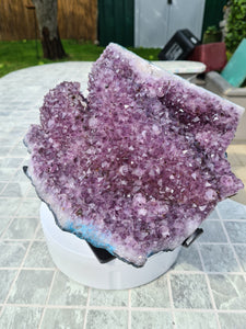 Amethyst from Uruguay on stand - Hidden secret's Active