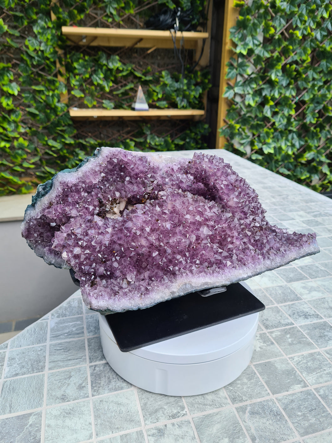 Amethyst from Uruguay on stand - Hidden secret's Active