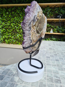 Amethyst Heart Shield from Uruguay on stand Active - Shielded Heart