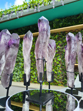 Load image into Gallery viewer, HUGE XL Amethyst Wand / Root on stand from Brazil AAA+ 500g to 650g
