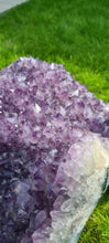 Load image into Gallery viewer, AMETHYST TABLE WITH GLASS WORKTOP
