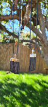 Load image into Gallery viewer, Black Tourmaline Raw Gold or Silver pendant
