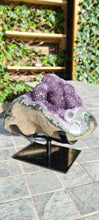Load image into Gallery viewer, Amethyst from Uruguay ultra high grade ++ on stand
