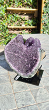 Load image into Gallery viewer, Amethyst from Uruguay ultra high grade ++ on stand - The Twin
