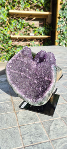 Amethyst from Uruguay ultra high grade ++ on stand