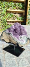 Load image into Gallery viewer, Amethyst from Uruguay ultra high grade ++ on stand

