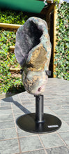Load image into Gallery viewer, Green Druzy spinning Amethyst Jasper from Uruguay ultra high grade ++ on stand - Dual Green
