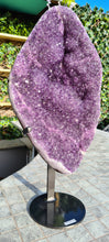 Load image into Gallery viewer, Amethyst from Uruguay ultra high grade ++ on stand
