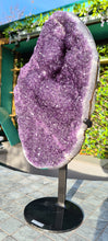 Load image into Gallery viewer, Amethyst from Uruguay ultra high grade ++ on stand
