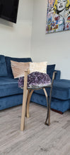 Load image into Gallery viewer, Amethyst Table with Glass top - Black Gold or silver Active
