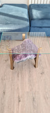 Load image into Gallery viewer, AMETHYST TABLE WITH GLASS WORKTOP
