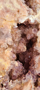 Pink Amethyst on gold stand Tower Cathedral druzy