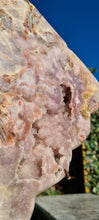 Load image into Gallery viewer, Pink Amethyst Druzy wings on gold stand Tower Cathedral
