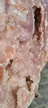 Load image into Gallery viewer, Pink Amethyst Druzy wings on gold stand Tower Cathedral
