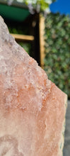 Load image into Gallery viewer, Pink Amethyst on gold stand Tower Cathedral druzy
