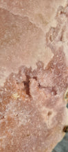 Load image into Gallery viewer, Pink Amethyst on gold stand Tower Cathedral druzy
