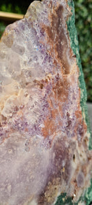 Pink Amethyst on gold stand Tower Cathedral druzy