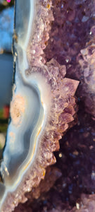 Amethyst angel butterfly wings rainbow amethyst gold stand rare