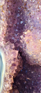 Amethyst angel butterfly wings rainbow amethyst gold stand rare