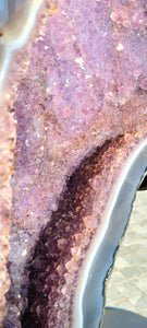 Amethyst angel butterfly wings rainbow amethyst gold stand rare