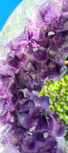 Load image into Gallery viewer, Amethyst Moon on gold stand
