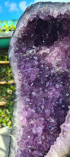 Load image into Gallery viewer, Amethyst Angel Wings Butterfly Wings on gold stand
