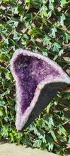 Load image into Gallery viewer, Amethyst Angel Wings Butterfly Wings on gold stand
