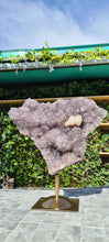 Load image into Gallery viewer, Amethyst with Calcite tooth - Shark tooth shape - Rainbow amethyst
