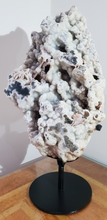 Load image into Gallery viewer, Pink Amethyst large Indian Chief with Hand made Stand
