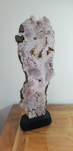 Pink Amethyst extra large tall standing with Hand made Stand