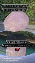 Load and play video in Gallery viewer, ROSE QUARTZ POLISHED ON STAND
