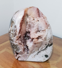 Load image into Gallery viewer, Pink Amethyst Coral Druzy Slab Geode
