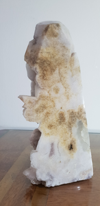 Pink Amethyst Coral Druzy Slab Geode