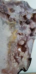 Pink Amethyst Druzy Slab Elite Quality level with Hand made Stand