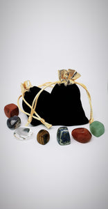 Infinite Energy Chakra Crystal Set Supplied In Luxury Velvet Pouch