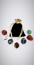 Load image into Gallery viewer, Infinite Energy Chakra Crystal Set Supplied In Luxury Velvet Pouch
