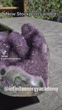 Load and play video in Gallery viewer, Amethyst from Uruguay ultra high grade ++ on stand
