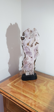 Load image into Gallery viewer, Pink Amethyst extra large tall standing with Hand made Stand
